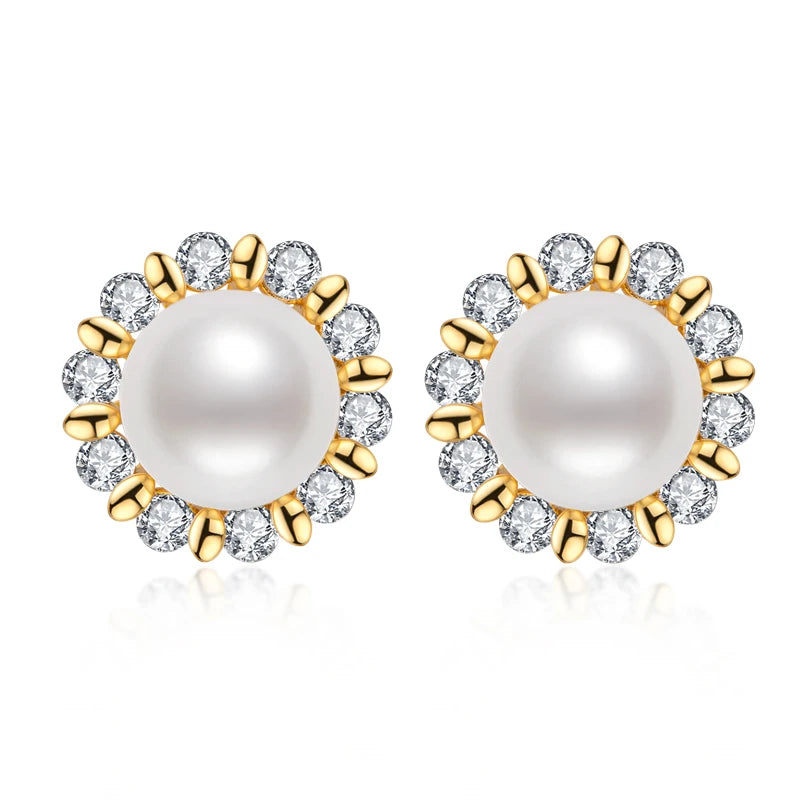 OXTAO Real Natural Freshwater Pearl Fashion Ladies Elegant Earring Jewelry Valentine's Day Girlfriend Birthday Wedding Gift