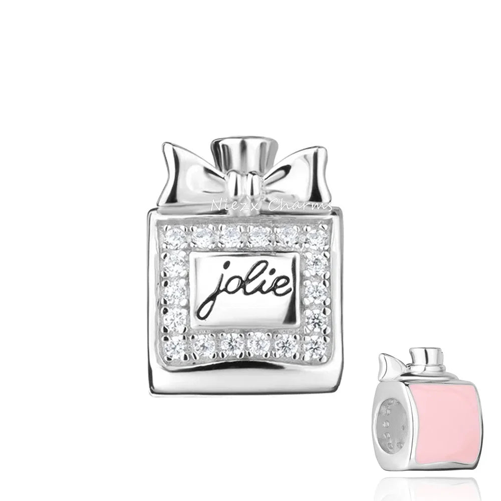 New Original 925 Silver Plated Accessories Fashion Charm Perfume High Heels Bead Fit Pendant Bracelet For Women DIY Jewelry Gift