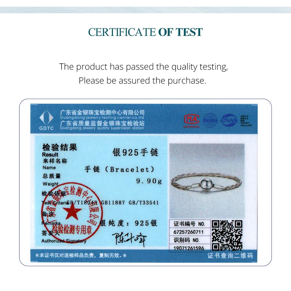 Bamoer Armband aus 925er Sterlingsilber, gedrehtes Basic-Design, doppellagige Schlangenkette, glänzender Kugelanhänger, ideales Weihnachtsgeschenk für Damen