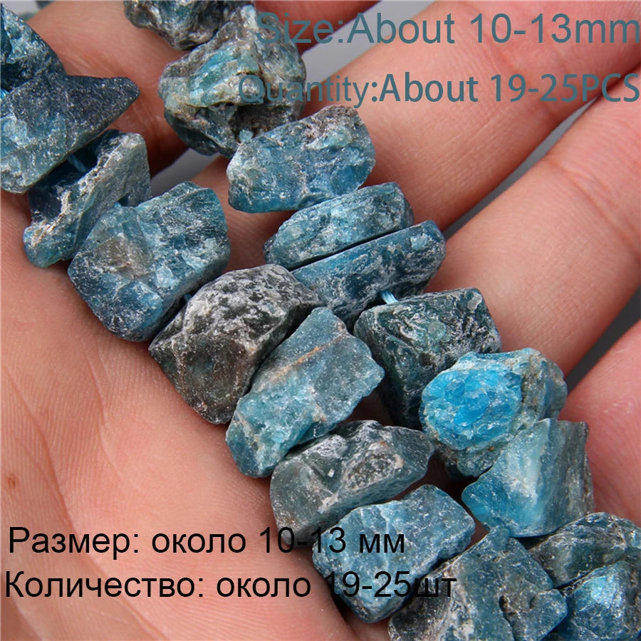 7.5" Natural Irregular Rough Stone Beads Raw Rock Lapis Quartzs Nuggets For Jewelry Making DIY Earrings Bracelet Supply 7-30mm