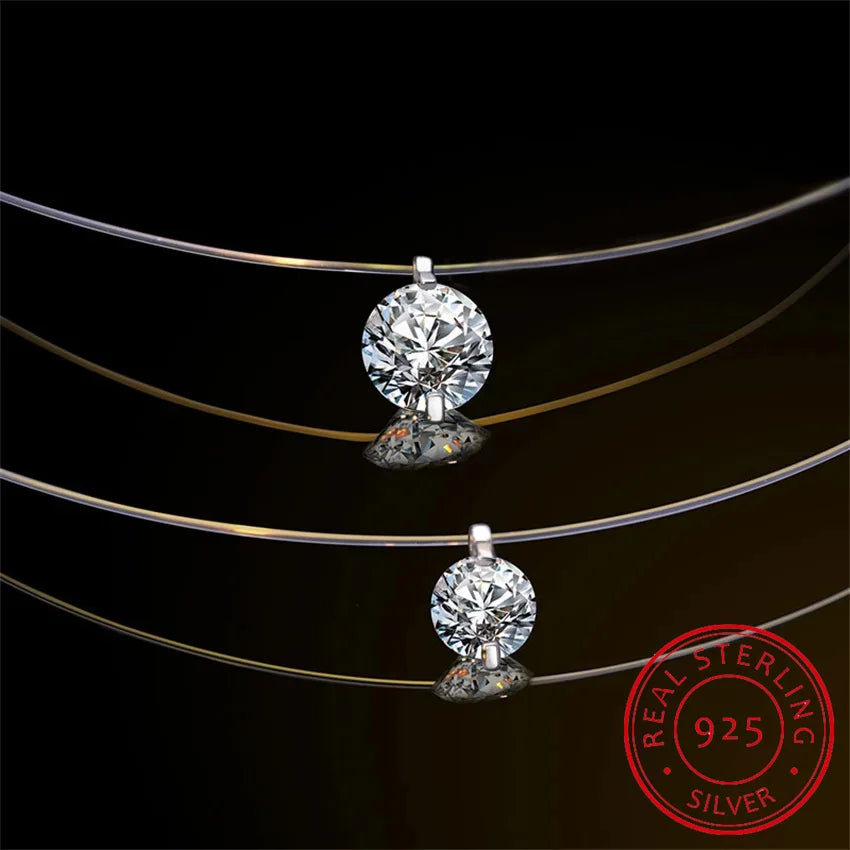 0.5-2CT D Color Certified Moissanite Necklace for Women Sparkling Lab Diamond 100% 925 Sterling Silver Pendants Wholesale