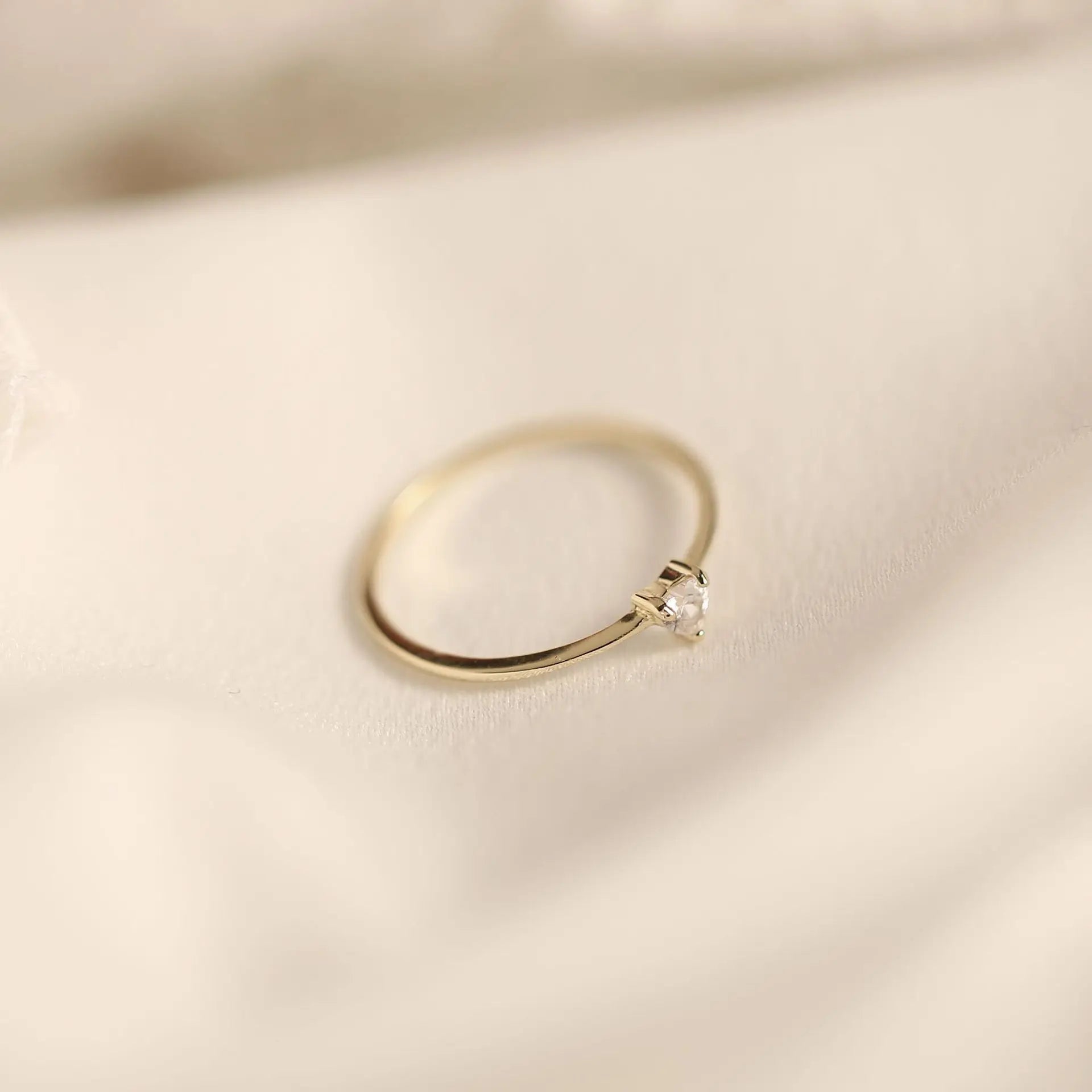 925 Sterling Silver Plated 14K Gold Exquisite Inlay Zircon Heart Ring for Women Simple Temperament Wedding Party Jewelry