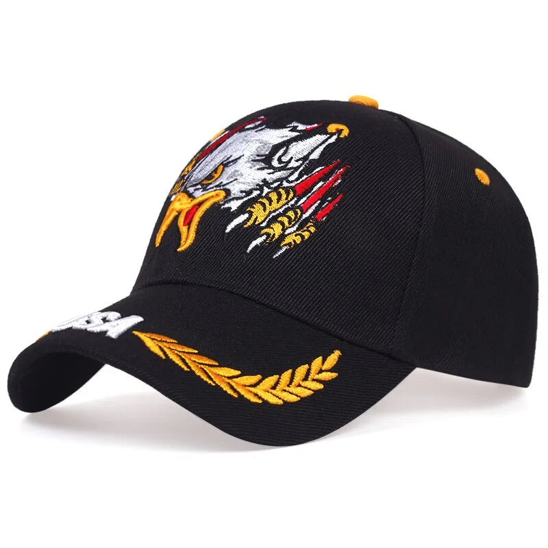 Unisex USA Eagles Embroidery Baseball Caps Spring and Autumn Outdoor Adjustable Casual Hats Sunscreen Hat Sports Cap