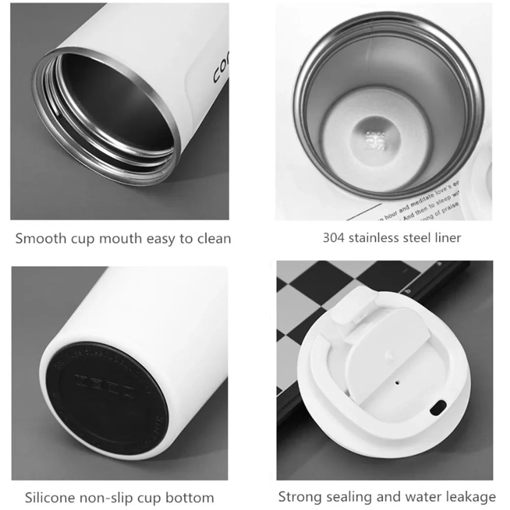 Coffee cup car thermos cup 380/510 ml leak-proof travel thermos cup tea and coffee double-layer stainless steel