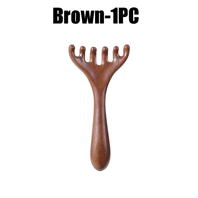 Sandalwood Five Claw Meridian Massage Comb Traditional Chinese Medicine Anti-Hair Loss Head Massage Tool Makeup Essentials