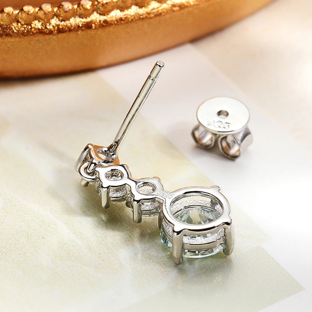 Serenity 2.6ct All Moissanite Drop Earrings For Women Anniversary Gift S925 Sterling Silver Tassel Pendant Earrings Fine Jewelry