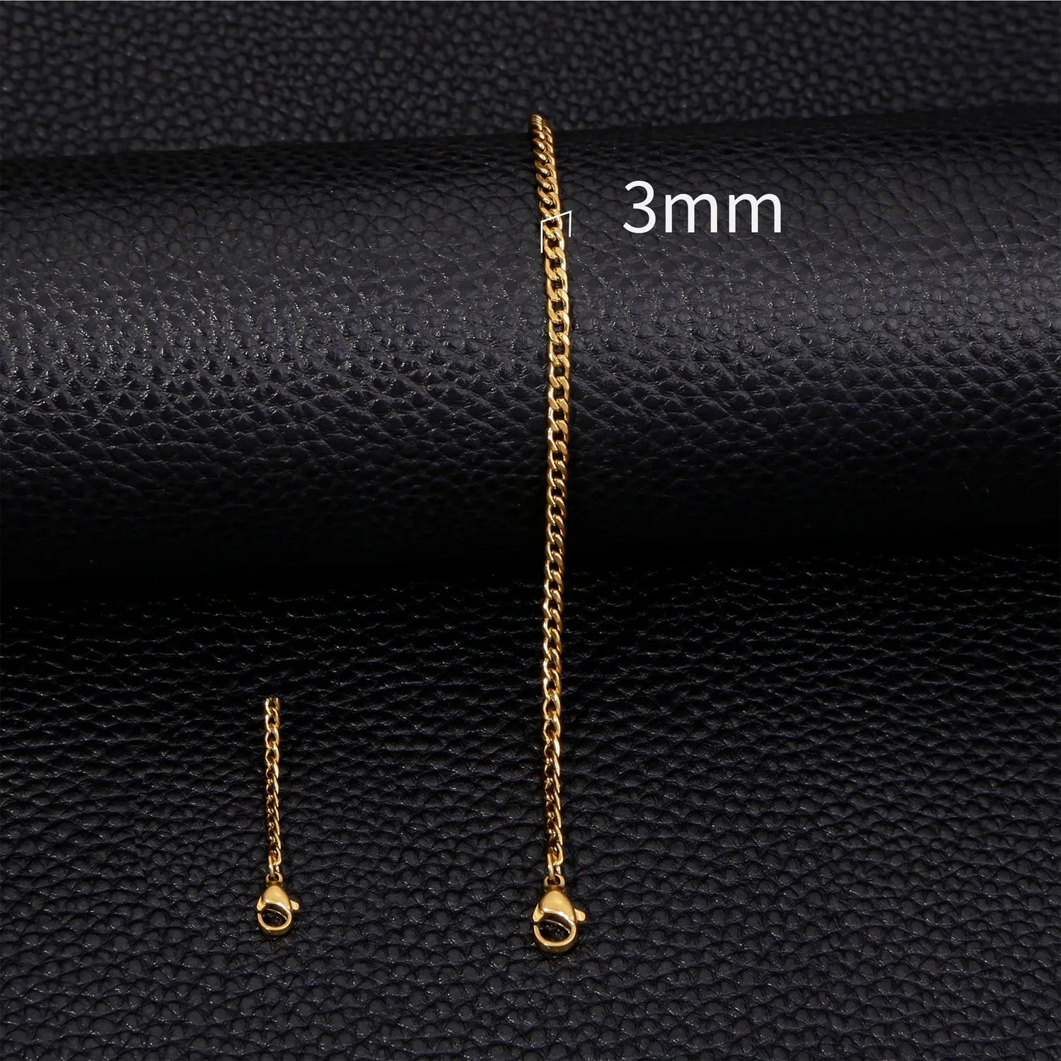 Hip Hop Stainless Steel Cuban Chain Bracelet For Women 3 5 7 mm Simple Stainless Steel Men Bracelet Gold Color Jewelry