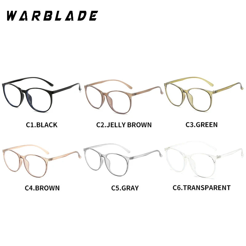 Runde, ultraleichte Computerbrille mit Blaulichtschutz, trendige optische Brille mit großem Rahmen, klare Gläser, übergroße Brille