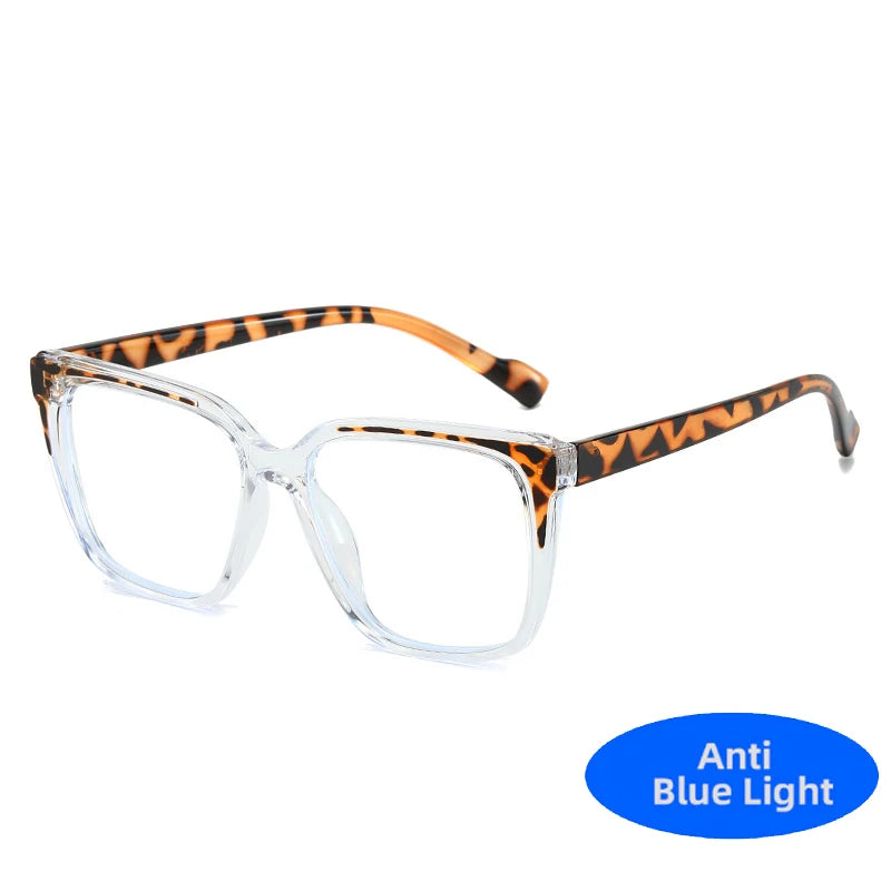 2025 TR90 Marke Designer Retro Übergroßen Quadratischen Anti Blau Licht Brille Frauen Männer Weibliche Brillen Optische Computer Brille
