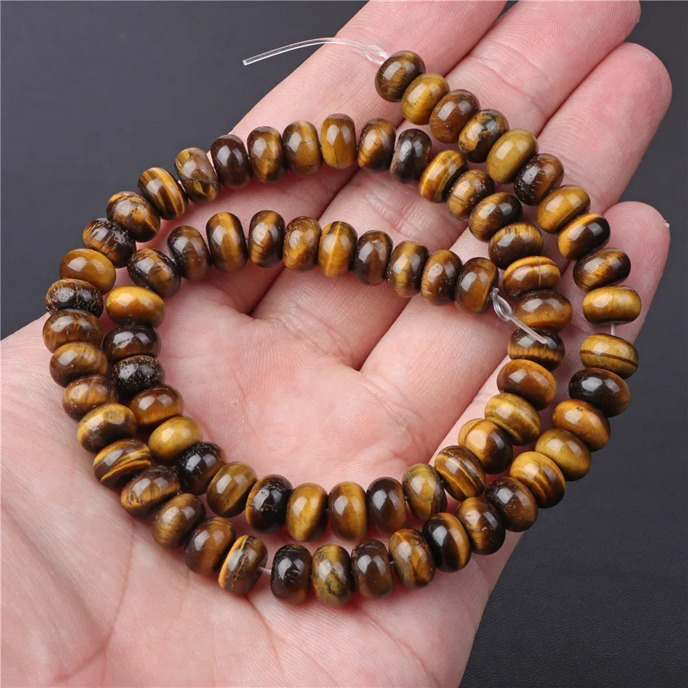 45 Kind Tiger Eye Stone Bead Natural Yellow Cabochon Round Faceted Square Loose Beads Fit Fashion Jewelry Making Handmade Supply