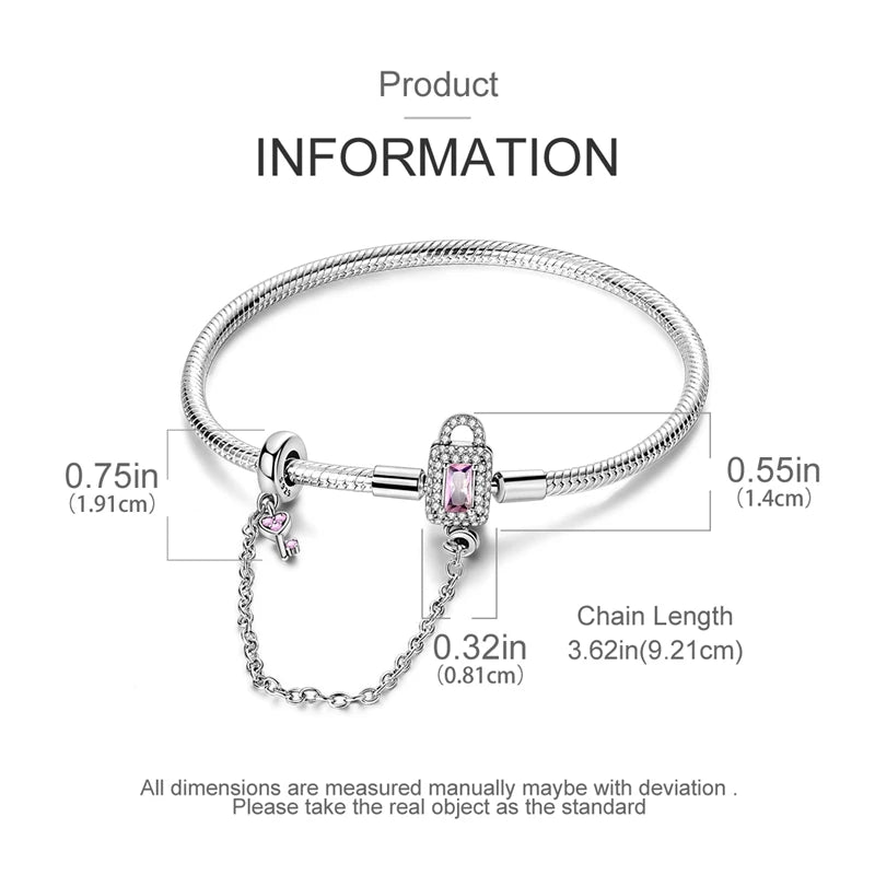 New Original 925 Sterling Silver Bracelet Heart Butterfly Bracelet For Women Fit Original Bracelet Charms Beads Jewelry DIY Gift