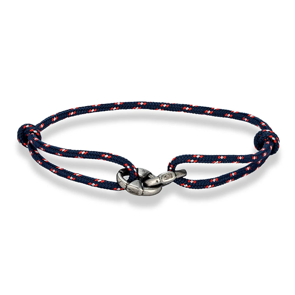 MKENDN Locomotive Vintage Oxidized Black Thorn Barbs Chain Waterproof Thin Nylon Rope Bracelet Adjustable Bracelet Mens Gifts