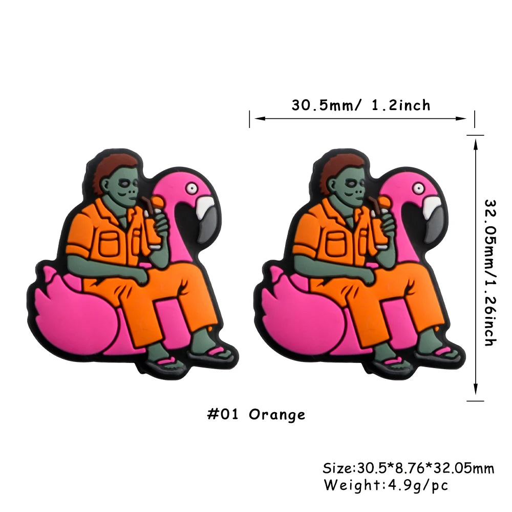 Sunrony 5Pcs New Cartoon Figure Focal Silicone Beads DIY Necklace Bracelet Keychain Handwork Accessories For Jewelry Making