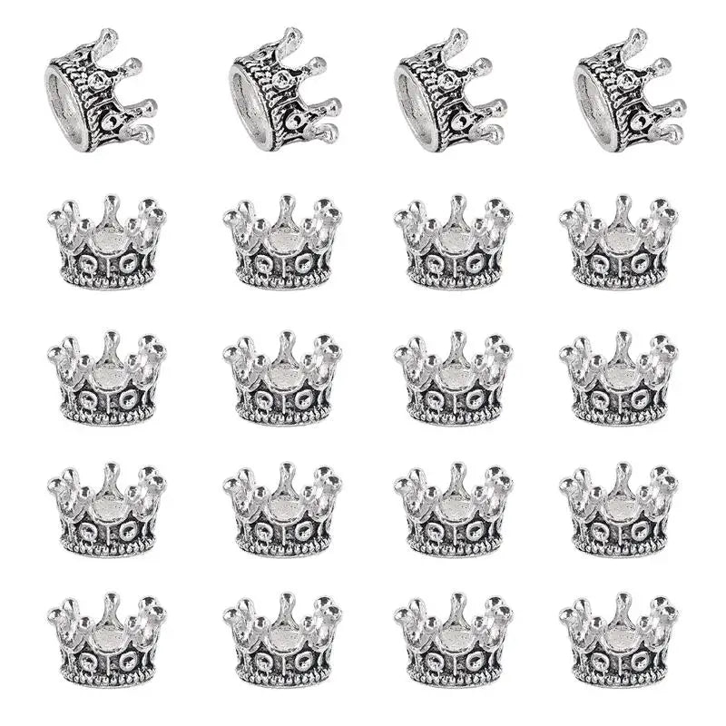 10pcs/20pcs Crown Charm Beads Connectors Charms End Beads Cap For DIY Jewelry Making Findings