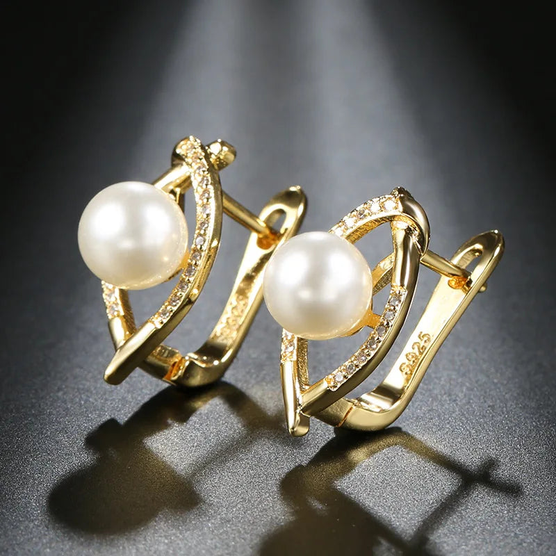 New 100% Natural Pearl Stud Earrings Genuine Natural Freshwater Pearls Earring Exquisite Jewelry Wedding Bridal Accessories