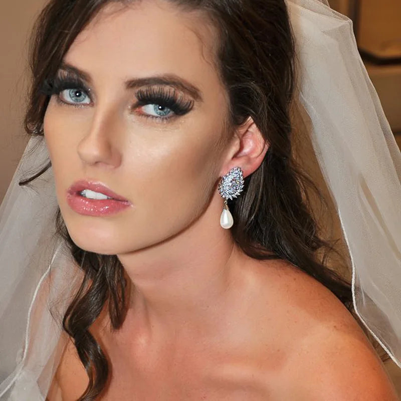 Genuine Natural Freshwater Pearls Earring Exquisite Jewelry for Women Wedding Bridal Engagement Party gold Earring 18 k Jewelry