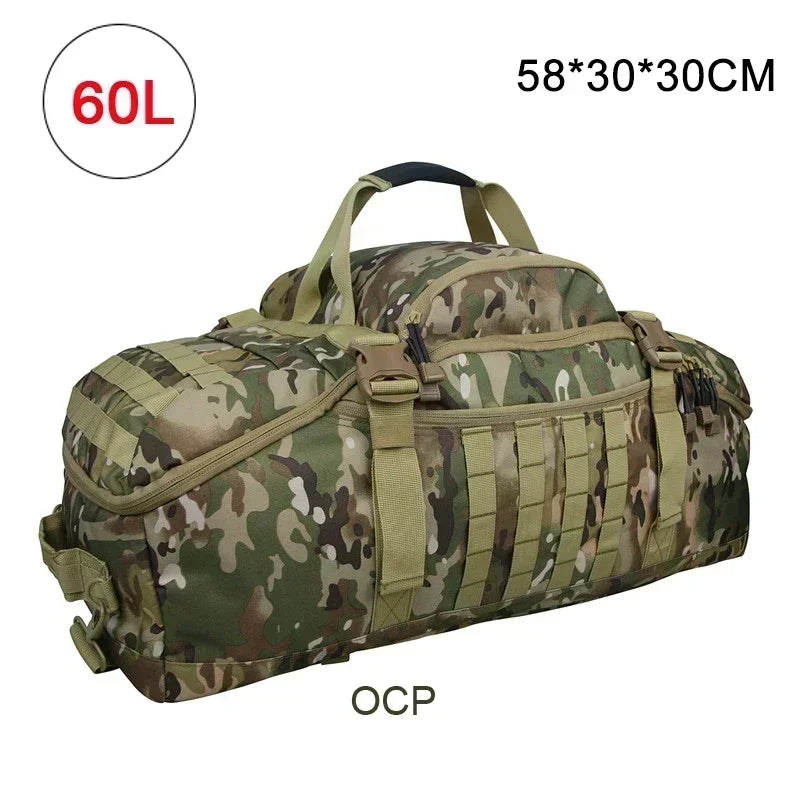 LQARMY 40L 60L 80L Men Sport Gym Bag Tactical Waterproof Backpack Sports Travel Bags Molle Camping Backpacks