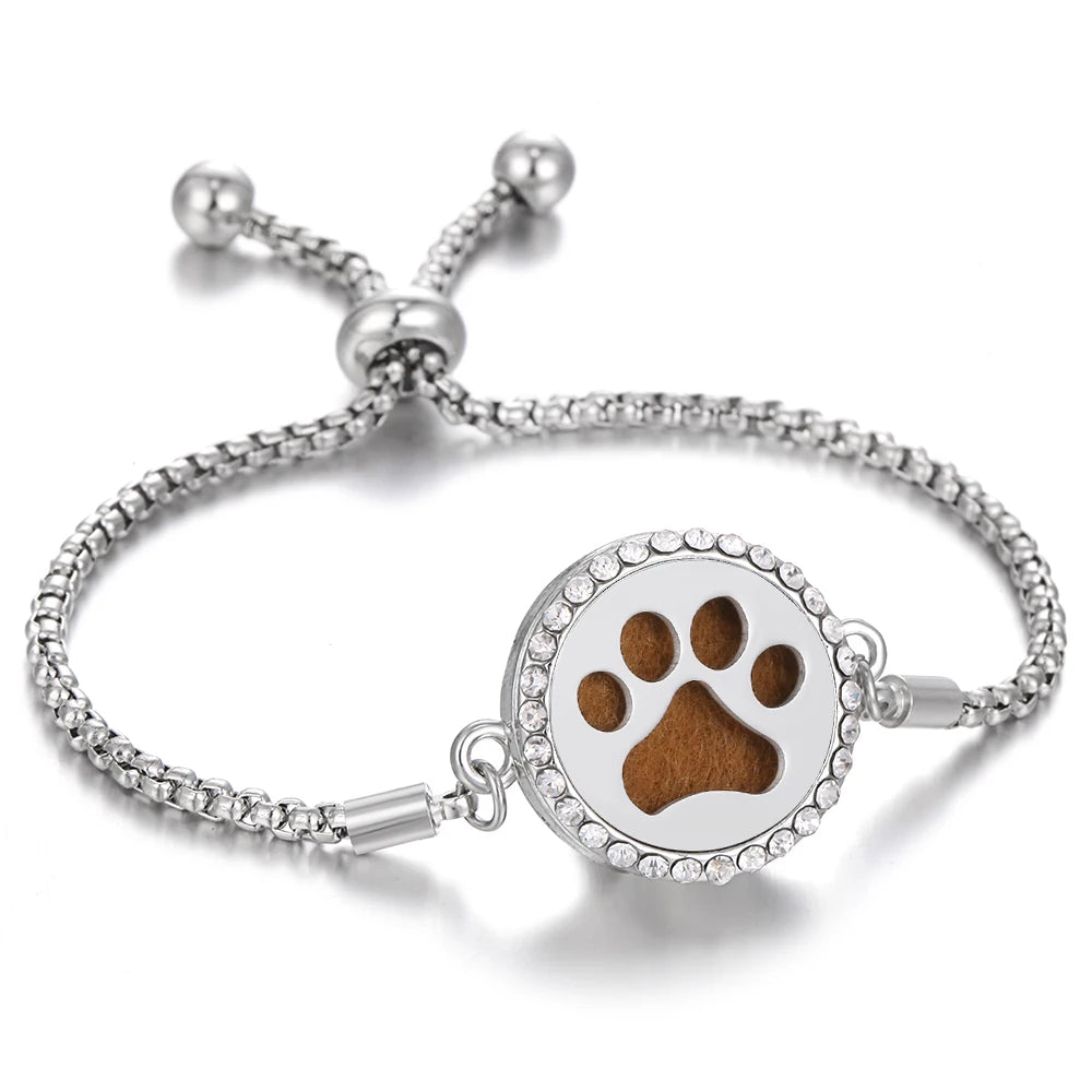 Aromatherapy Bracelet Diffuser Jewelry Tree of Life Locket Bracelets Crystal Perfume Essential Oil Diffuser Bracelet Women Men