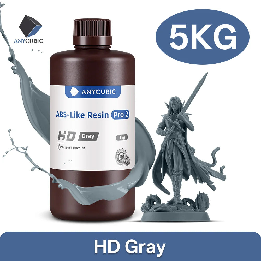 Newest Anycubic ABS-Like+ Resin Pro 2 Rapid UV Curing 405nm Standard Photopolymer Resin ABS 3D Resin High Precision for LCD