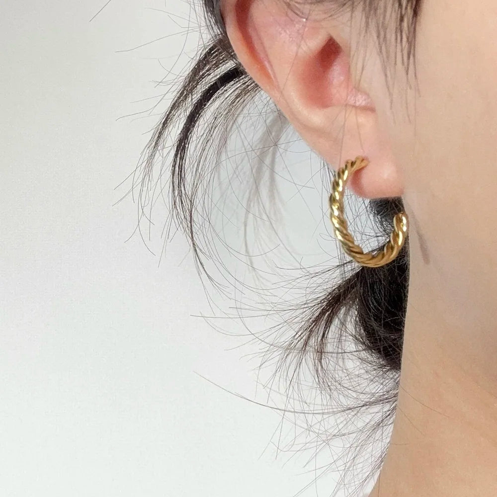 Twisted Hoop / Nautical Rope Earrings for Women