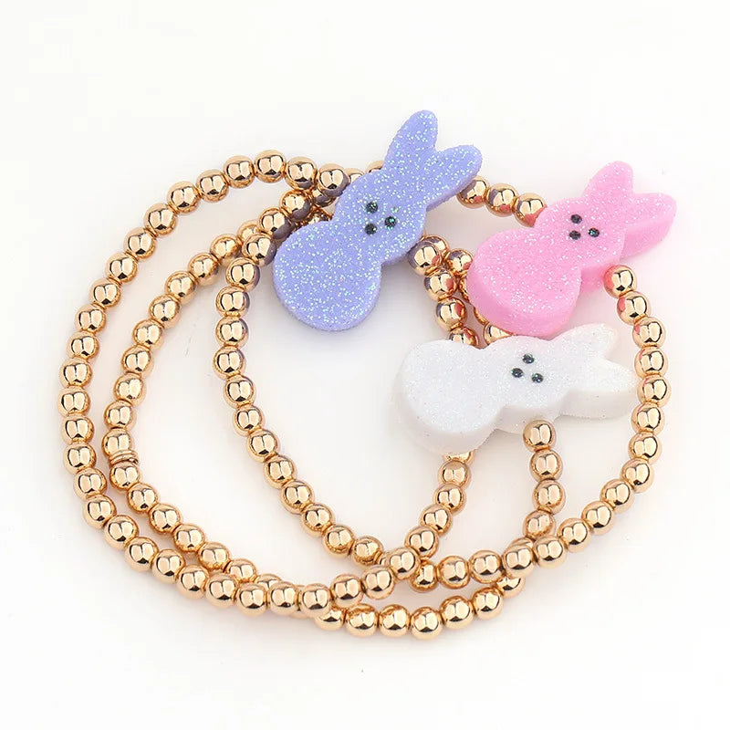 Peep Bunny Beaded Bracelet Easter Bracelet - Bunny BRA100066