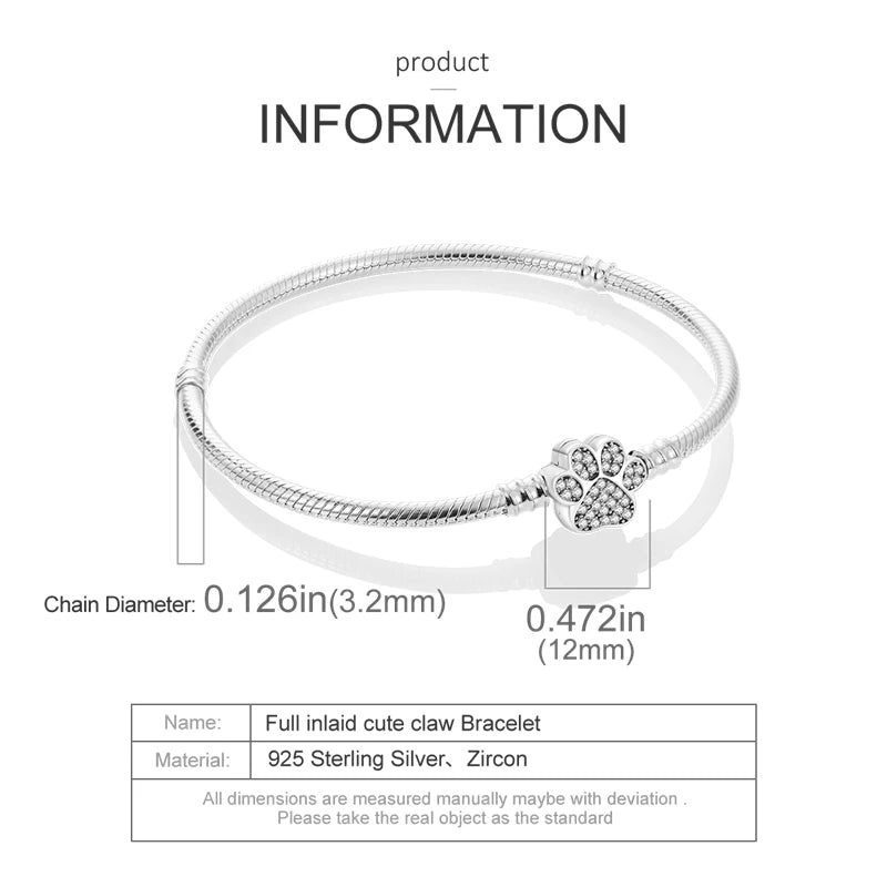 New Original 925 Sterling Silver Bracelet Heart Butterfly Bracelet For Women Fit Original Bracelet Charms Beads Jewelry DIY Gift