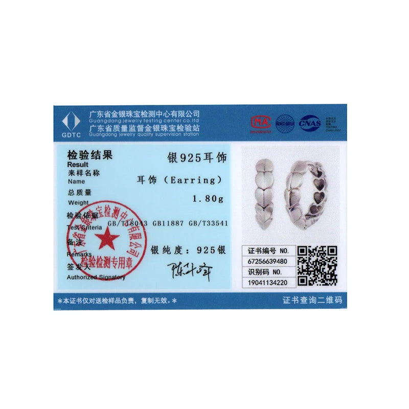 BISAER Solid 925 Sterling Silver Heart Hoop Earrings Symbol of Eternal Love Stud Earrings for Women Party Fine Jewelry ECE1905