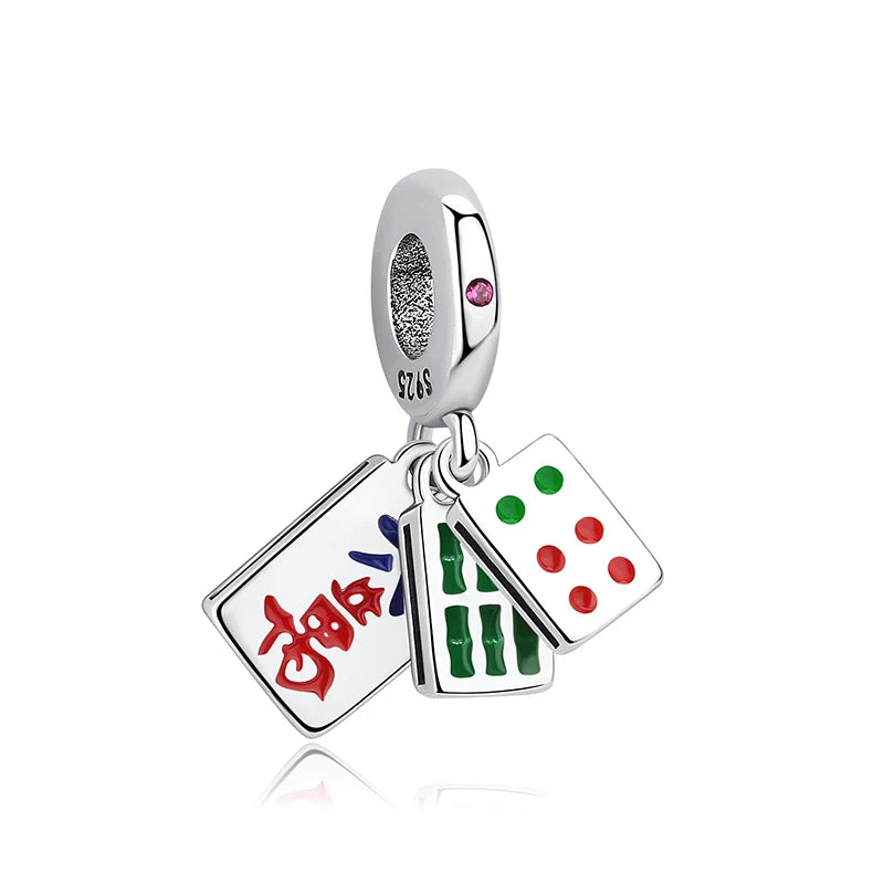 925 Sterling Silver Charms Beads Original Japanese Doll Fortune Cat Charm Fit Brand Bracelets Bangles DIY Jewelry For Women