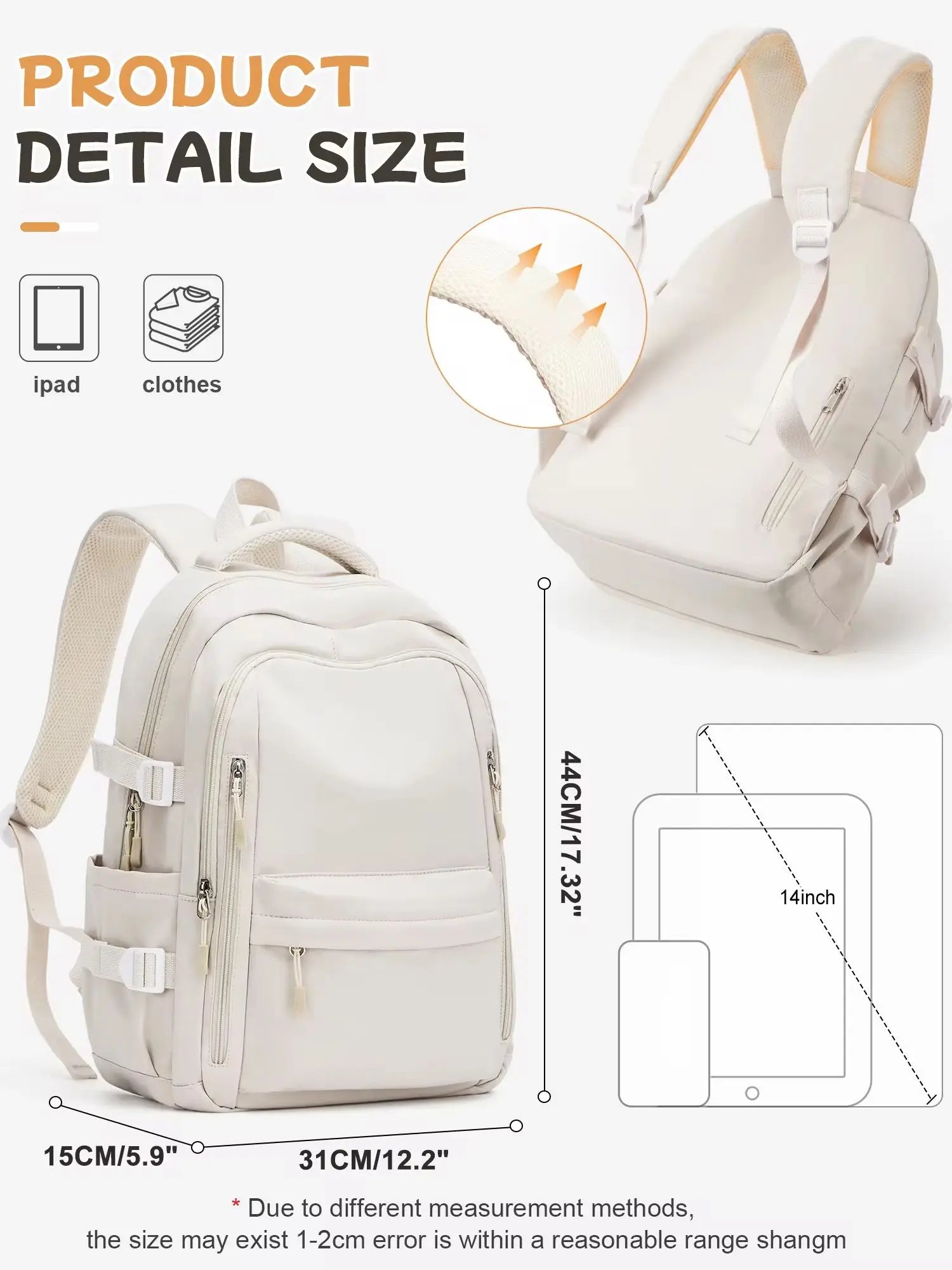 School Backpack for Girl Boy High Capacity Waterproof Teens College Daypack Knapsack Men Women Travel Backpack Laptop Kawaii Bag