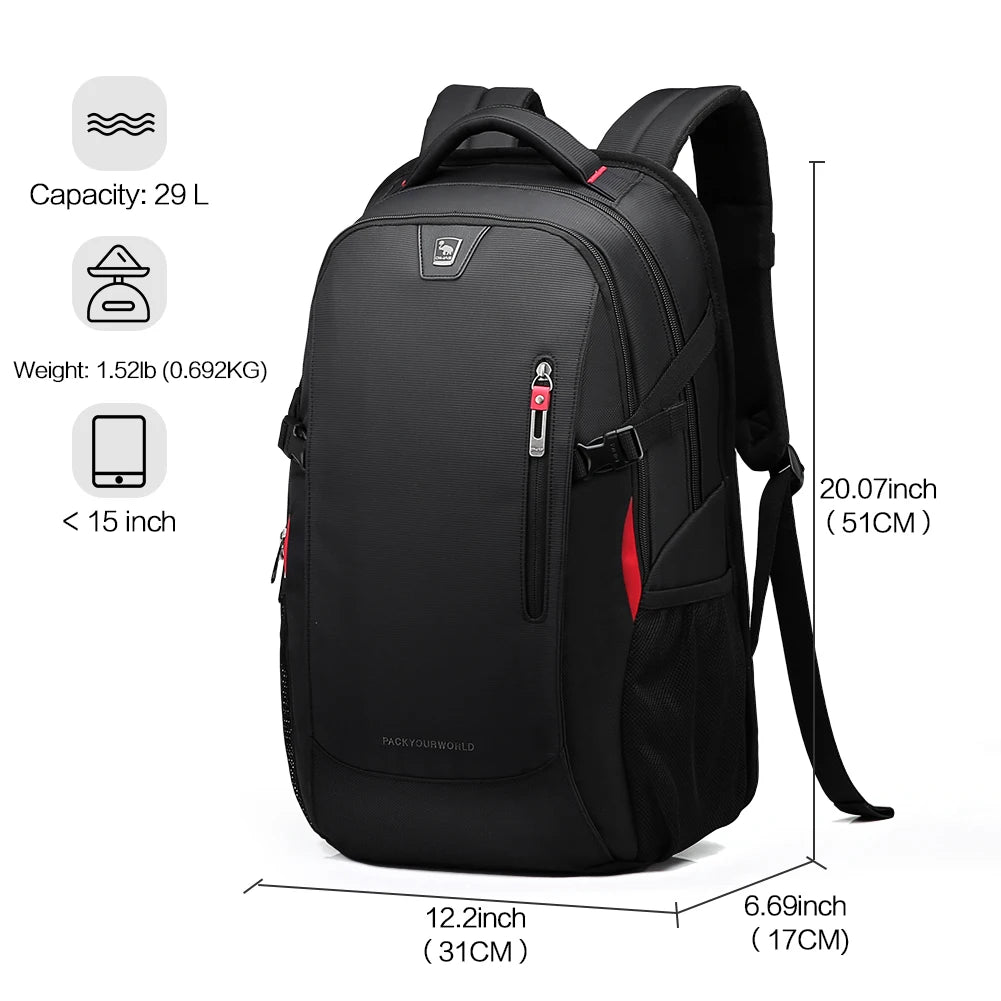 Madeinsea© - 14 Inch Waterproof Nylon 29L Laptop Backpack