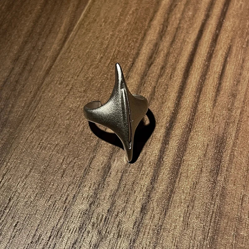 Retro The Sword of Maria Ring For Women Silver Color Punk Gothic Open Ring Handmade Unisex Designer Jewelry Accessories Gift