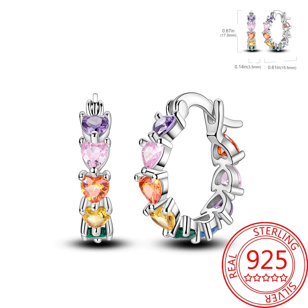 Ear Ring Series 925 Sterling Silver Star Moon Unicorn Tulip Flower Butterfly Bee Geometry Earrings Ladies Pairing with Jewelry