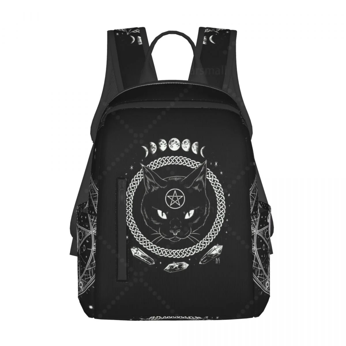Black Hail Cat MoonTravel Backpack College Book Bag for Men Women Lightweight Casual Should Bags for Outdoor Sports Hiking