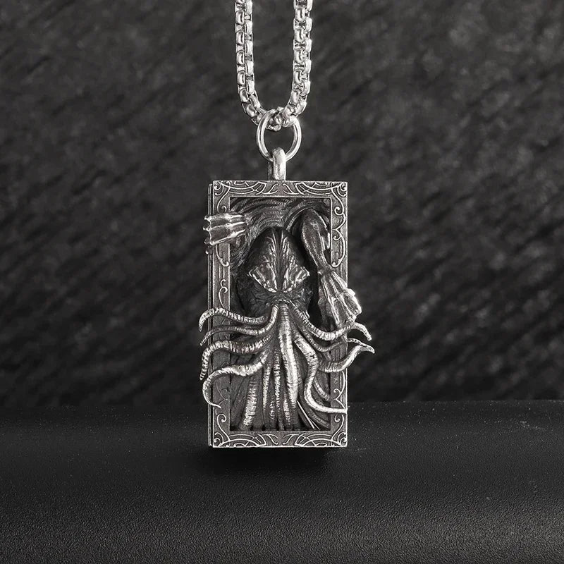 Retro Neptune Poseidon Trident Necklace Ukraine National Emblem Pendant Men\\\\\\'s Fashion Cool Trendy Jewelry Accessories