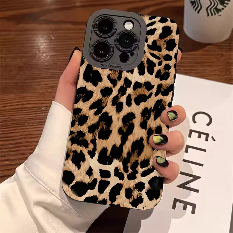 Animal Print Leopard Print Phone Case for Xiaomi Mi 14 13 12 11 Lite 5G 14T 13T 12T 12X Poco M6 X6 X5 X3 F5 F6 Pro 4G Soft Cover