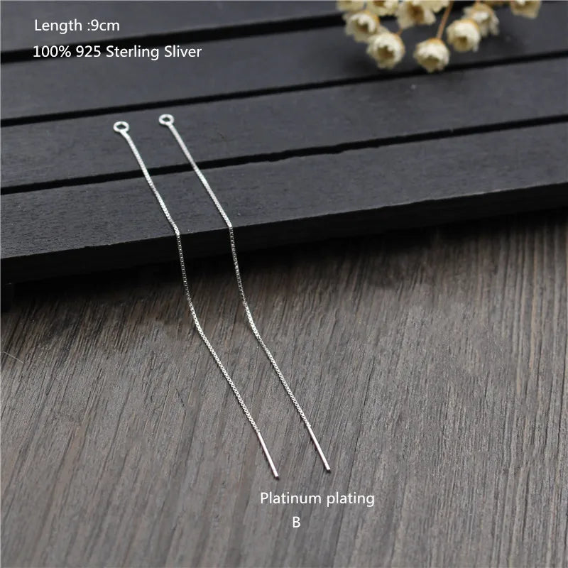 925 Sterling Silber Ohrringe DIY Schmuckzubehör Box Kette Ohr Linie Ohr Draht für Frauen Ohrringe DIY Schmuck Erkenntnisse Herstellung