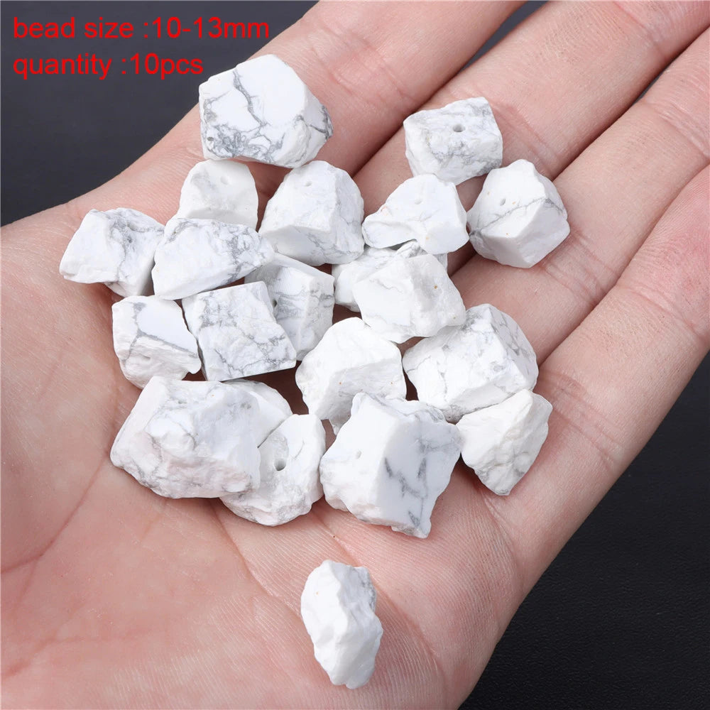New Arrival Natural Howlite Stone Bead White Turquoises Loose Beads Jewelry Making Perles Gem Loose Beaded Diy Bracelet Necklace