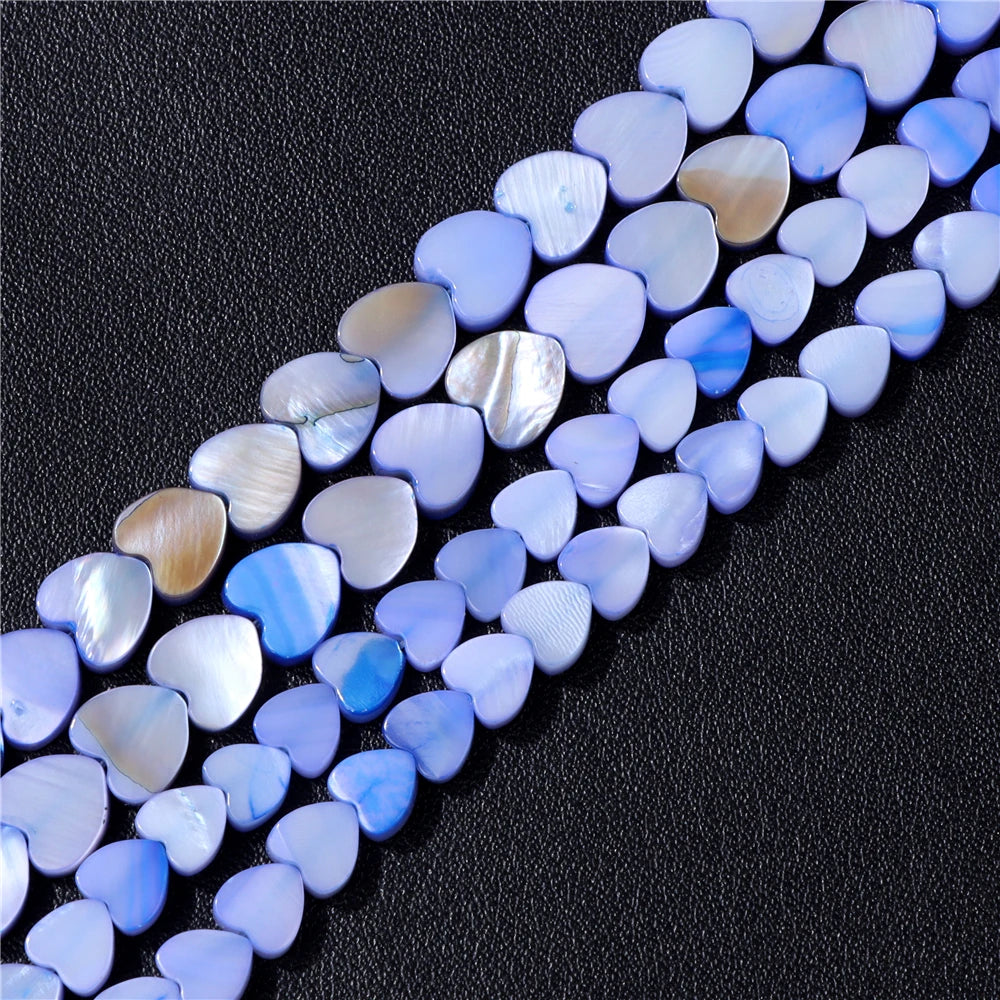 Natural Heart Shape Freshwater Shells Bead Muticolor Dyed Mother of Pearl Shell Loose Spacer Beads For For Jewelry Making DIY - Madeinsea©