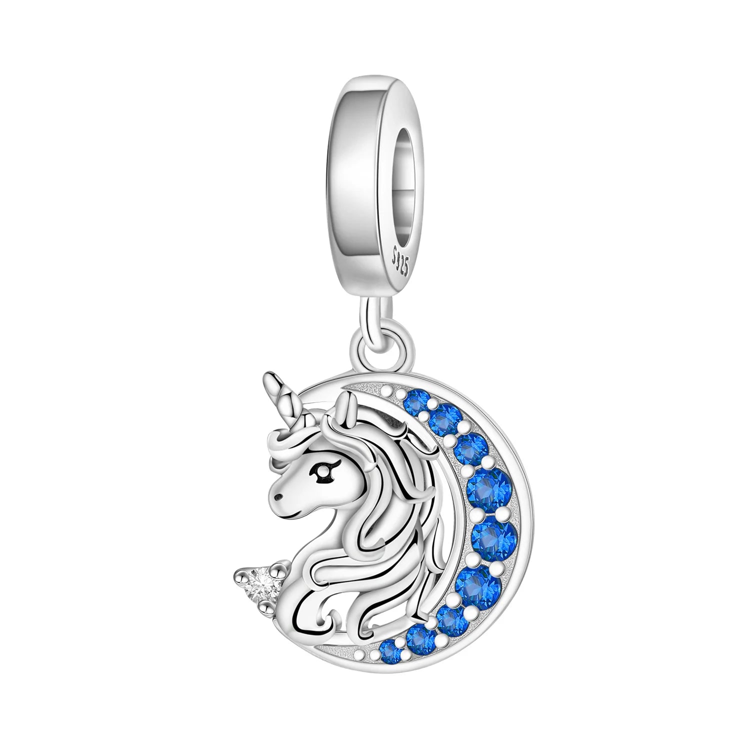 PANPOKI 925 Sterling Silver Sparkling Wings Lucky Symbol Pendants Bracelet Charms Fit Women Jewelry Party Beads DIY Trendy Gift