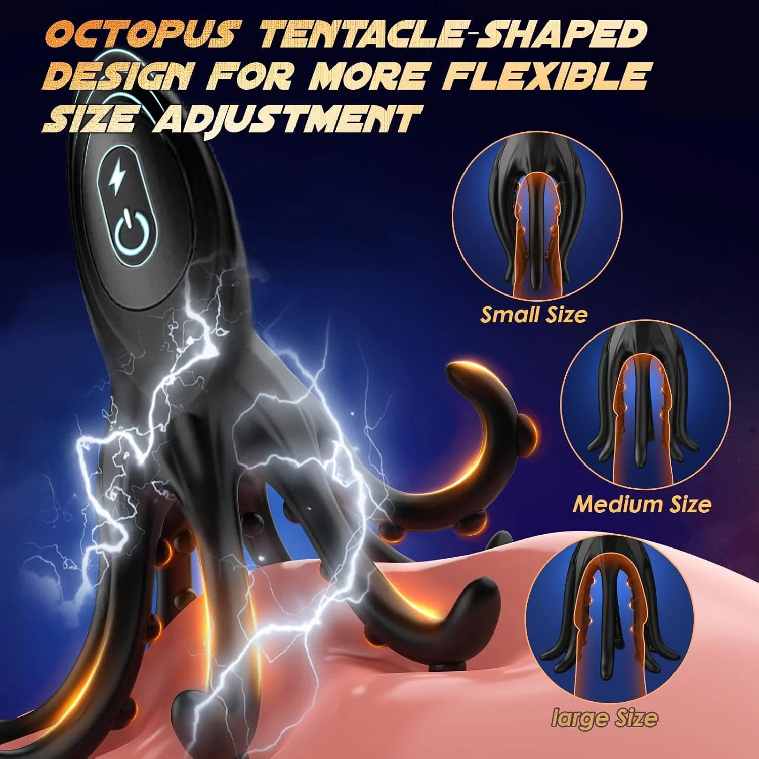 Electric Shock Male Vibrator Penis Glans Stimulator with 9 Vibrations Delay Training Exerciser Extender for Male Masturbation