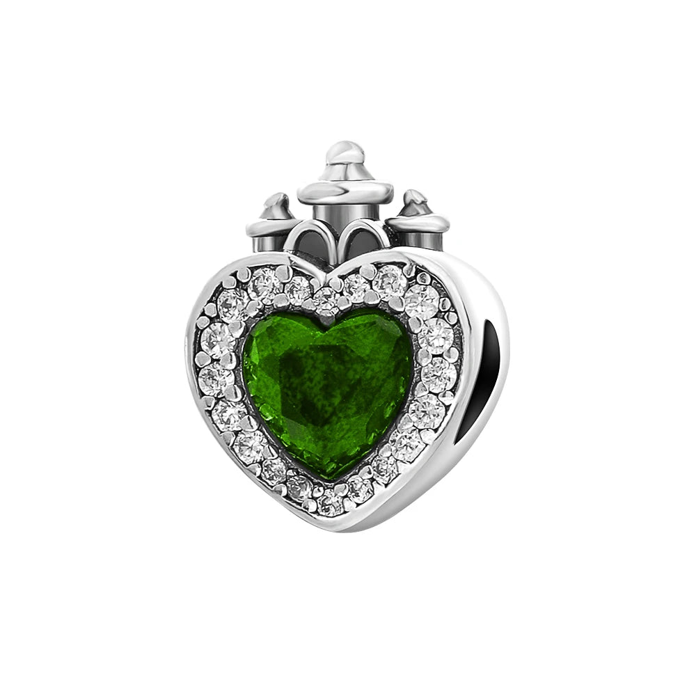 Hot New Summer green series Silver Clover Bead Maple Bird Charm Fit Original Women Bracelet DIY Fine Dangle Jewelry Amulet Gift