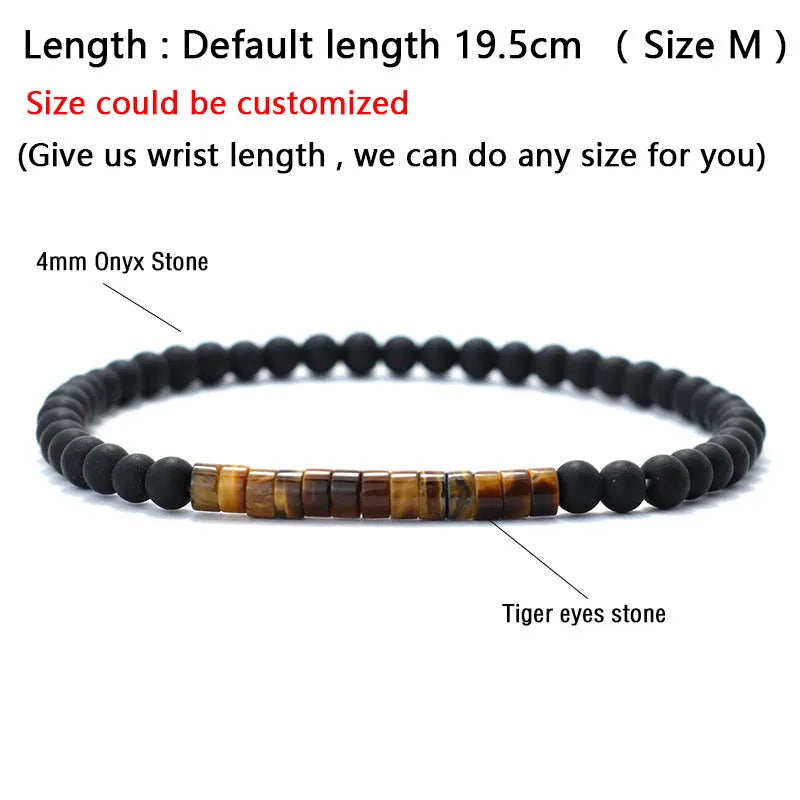 Nouveau bracelet de perles minimaliste de 4 mm unisexe empereur onyx petite pierre bracelet méditation yoga brin brassard couple brazalete pulsera