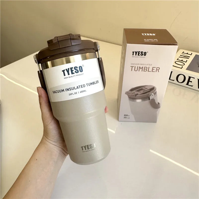 Tyeso Stainless Steel Coffee Cup Cold And Hot Double-layer Insulated Cup Tumbler Thermo Water Bottle Car Travel Mug Vacuum Cup - Madeinsea©
