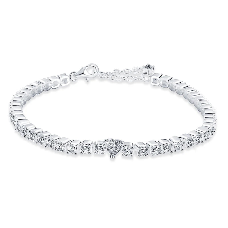 Trendy Bracelet For Women 925 Silver Sparkling Lucky Infinite Symbol Sakura Sunflower Butterfly Pendant Bracelet Wedding Jewelry