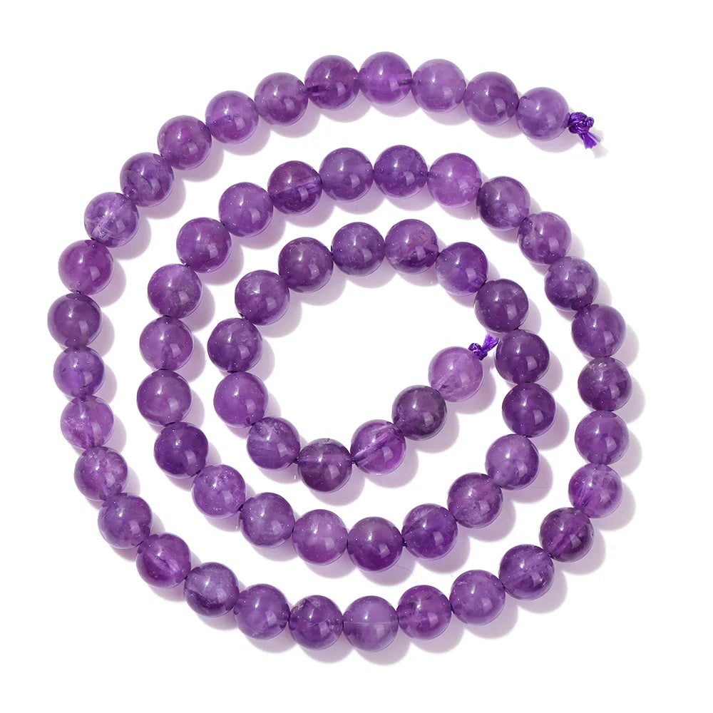 Natural Amethyst Quartz Stone Beads Faceted Round Rondelle Cube Loose Spacer Gem Bead For Jewelry Making Necklace Bracelet DIY