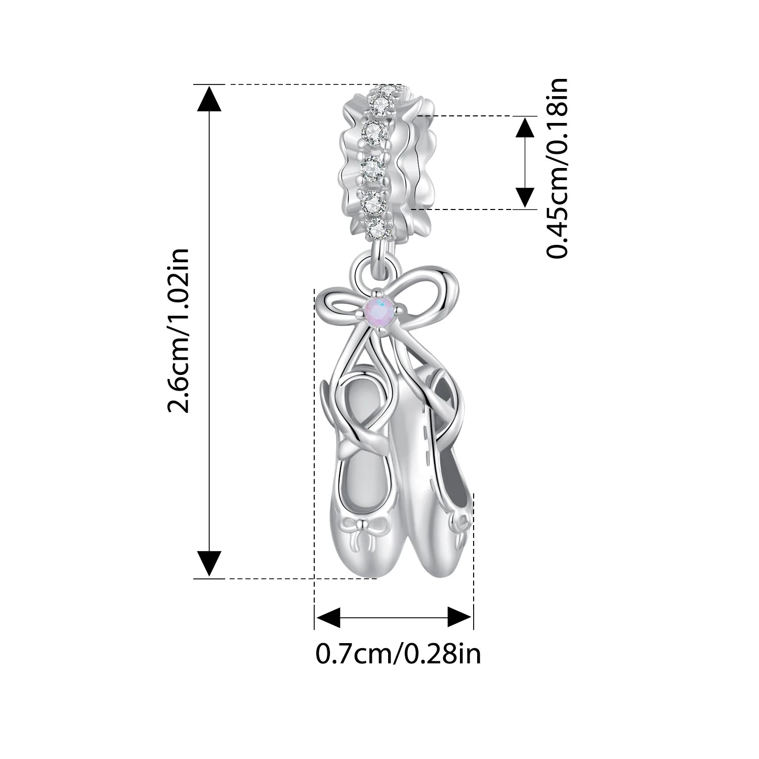 BAMOER 925 Silver Pink Party Series Pendant Transparent Bow Beads for Women Sweet Girl DIY Birthday Gift Jewelry Accessories