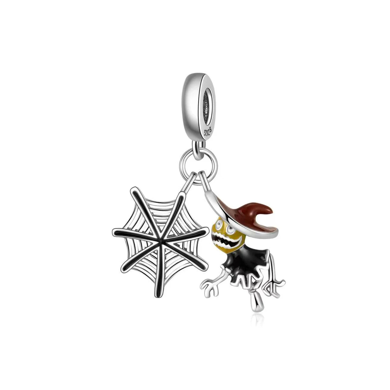 Miniso Gruseliges Skelett-Geister-Serie 925 Sterling Silber Charm Halloween Hut Perle Passend für Damen Original Schmuck Geschenk