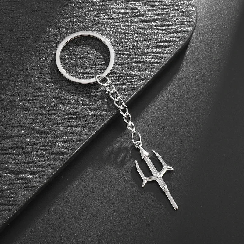 Retro Neptune Poseidon Trident Necklace Ukraine National Emblem Pendant Men\\\\\\'s Fashion Cool Trendy Jewelry Accessories