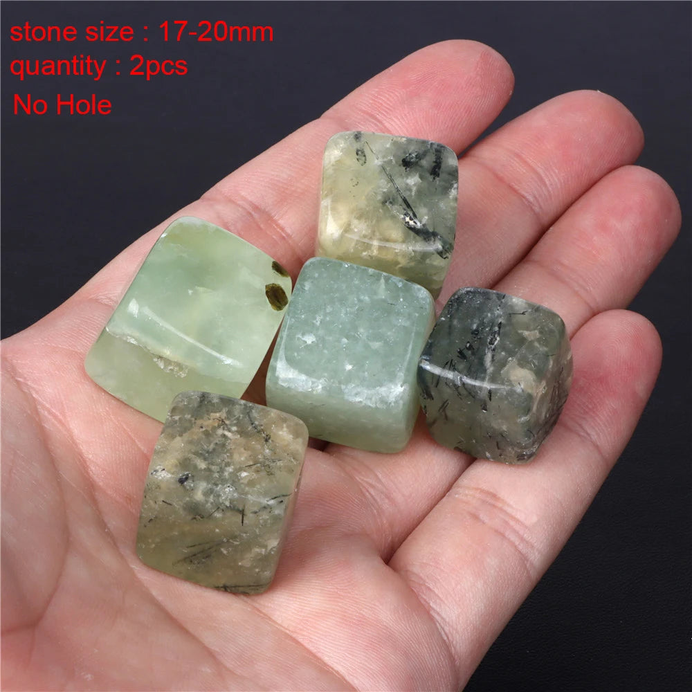 Natural Stone Beads Green Prehnites Round Faceted Loose Spacer Raw Chip Bead For Jewelry Making Needlework Diy Bracelet Necklace