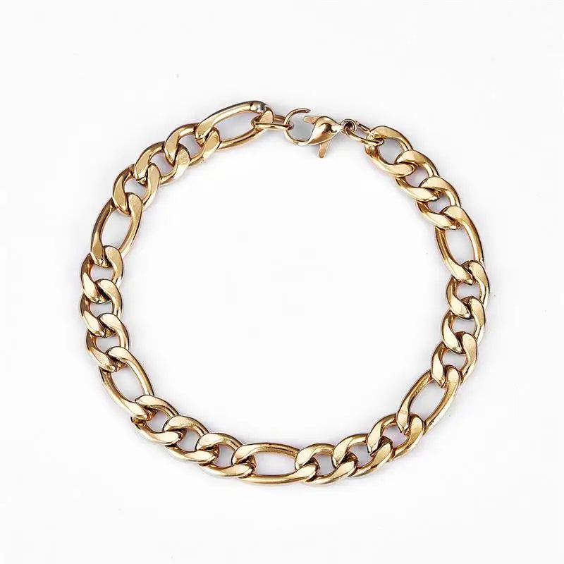3/5/7/11mm Stainless Steel Figaro Chain Bracelet Bangle for Men Women Hiphop Trendy Wrist DIY Bracelet Jewelry